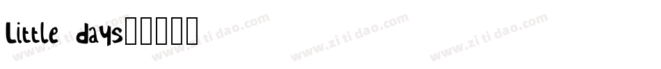 Little days字体转换